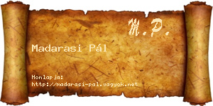 Madarasi Pál névjegykártya