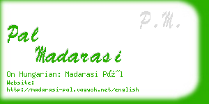 pal madarasi business card